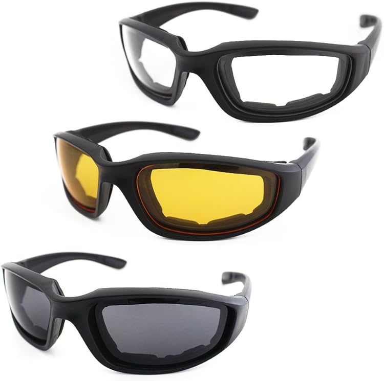 3 Pair Motorcycle Riding Glasses UV Protection Dustproof Goggles