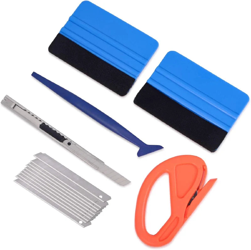 Gomake Vehicle Vinyl Wrap Tool Kit Window Tinting Tool Include 4 Inch Felt Squeegee