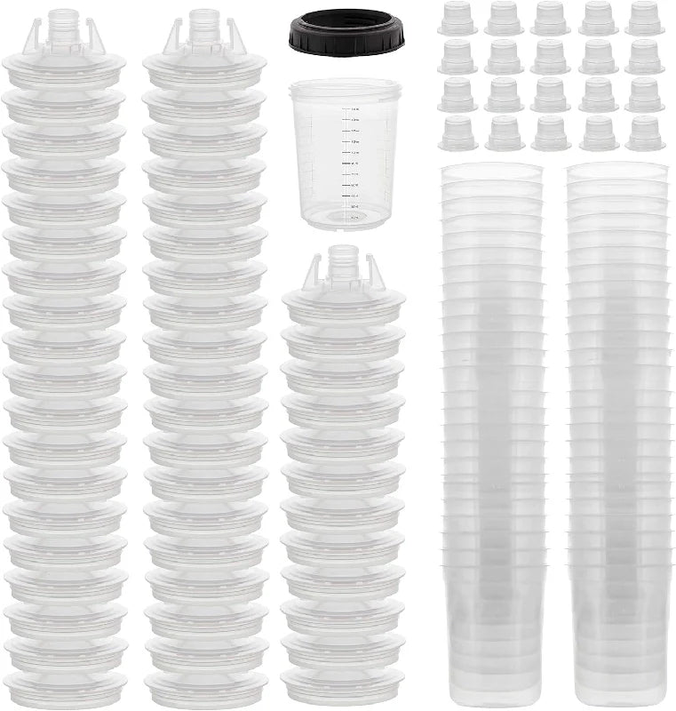 Master Paint System MPS Disposable Paint Spray Gun Cup Liners and Lid System