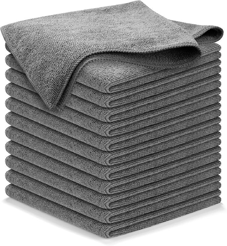 USANOOKS Microfiber Cleaning Cloth Grey - 12 Pcs