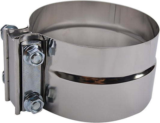 4 inch Exhaust Clamp - Lap Joint Exhaust Band Clamps Preformed Stainless Steel
