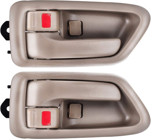 FAERSI 2Pcs Inside Interior Door Handle Front Rear Driver & Passenger Side Replacement for 1997 1998 1999 2000 2001 Toyota Camry Beige/Tan