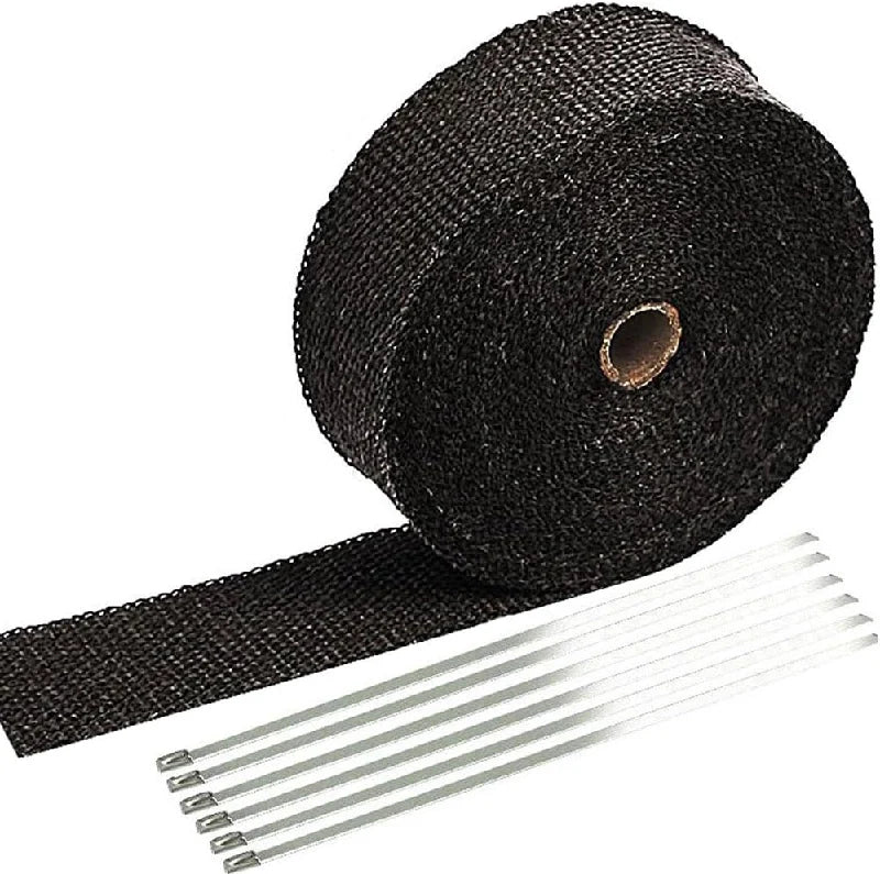 SunplusTrade 2 inch x 50 foot Black Exhaust Heat Wrap Roll for Motorcycle