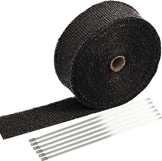 SunplusTrade 2 inch x 50 foot Black Exhaust Heat Wrap Roll for Motorcycle