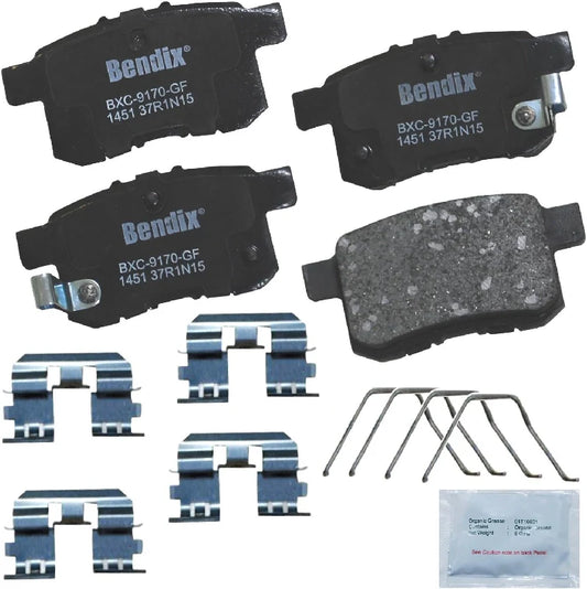 Bendix Priority1 CFC1451 Ceramic Rear Brake Pads for Acura TSX 2014-2009