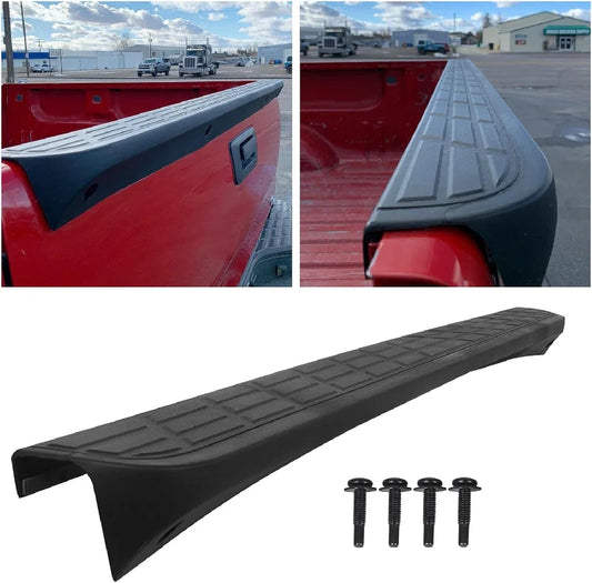 ECOTRIC Tailgate Cap Top Protector Molding Spoiler Cover Compatible with 2007-2013 Chevy GMC Silverado Sierra 1500 2007-2014 2500 3500 Replacement for 25844299 GM1904104