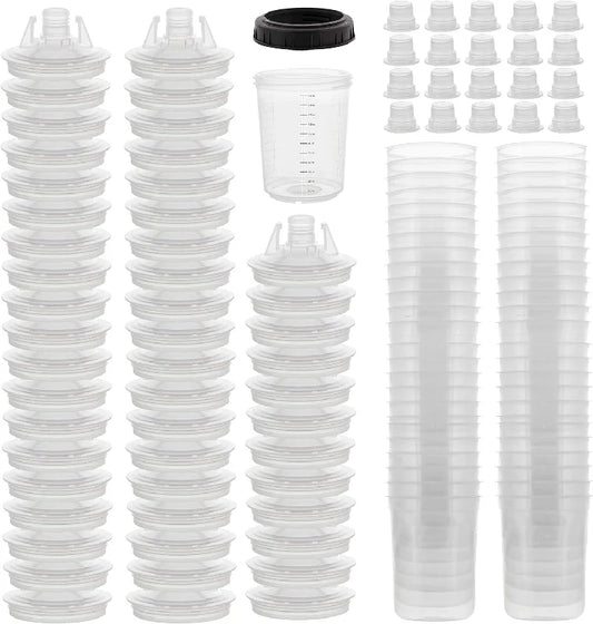 Master Paint System MPS Disposable Paint Spray Gun Cup Liners and Lid System