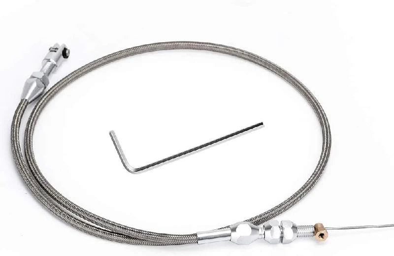 PQY 36 inch Braided Throttle Cable Kit Compatible with 97-07 Chevrolet/Chevy LS1 Engine 4.8L 5.3L 5.7L 6.0L