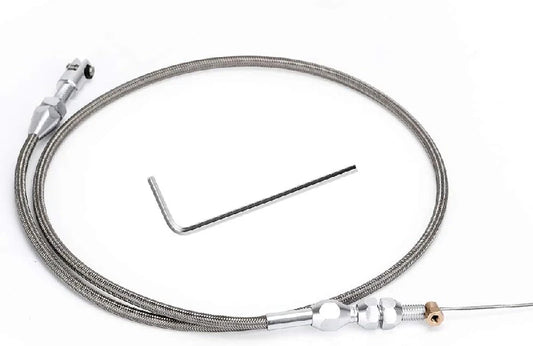 PQY 36 inch Braided Throttle Cable Kit Compatible with 97-07 Chevrolet/Chevy LS1 Engine 4.8L 5.3L 5.7L 6.0L