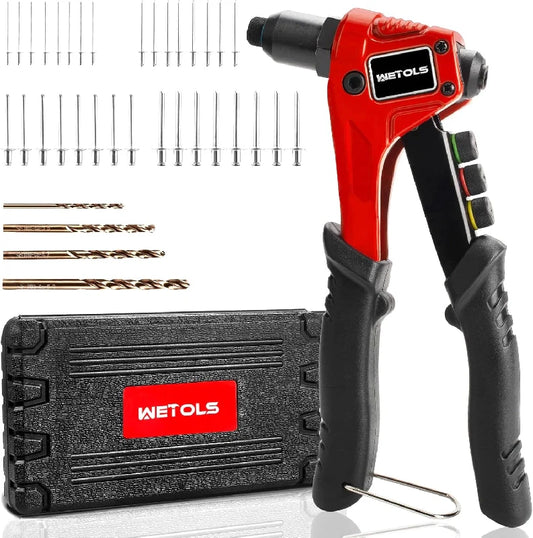 WETOLS Pop Rivet Gun Kit with 200 Blind Rivets