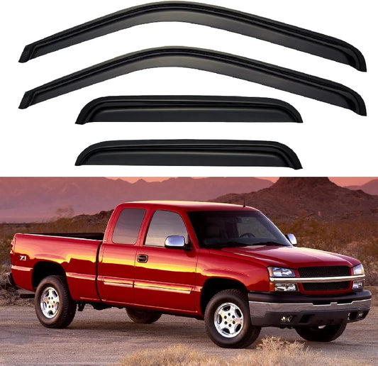 Window Visors Rain Guards for 1999-2006 Chevy Silverado/GMC Sierra 1500/2500/3500/2500HD
